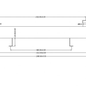 Sterilizator industrial apa cu lampi UVC 1500W 80m3/h 4" cu Panou de Control 7 schema dimensionala 900w tablou