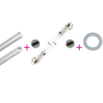 Pachet lampă UVC Philips TUV 25W T8 G25 450 mm + teacă quartz 30×580 mm + 2 x garnitură etanșare dublu profil 30 mm 3