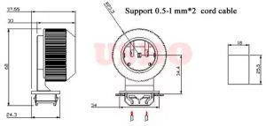 Dulie/Soclu waterproof pentru lampi T8 13