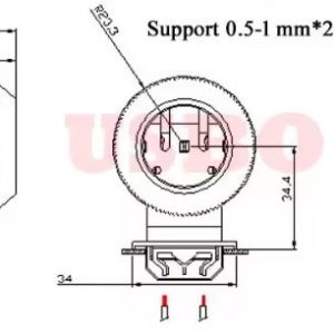 Dulie/Soclu waterproof pentru lampi T8 - imagine 4